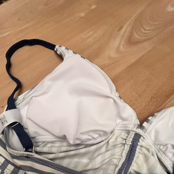 ♥️Ladies tankini Time & Tru blue and cream - Picture 7 of 9